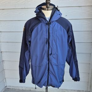 PARAMO Analogy Waterproof By Nikwax Blue Nylon Mens Sz M Hooded Full Zip Jacket